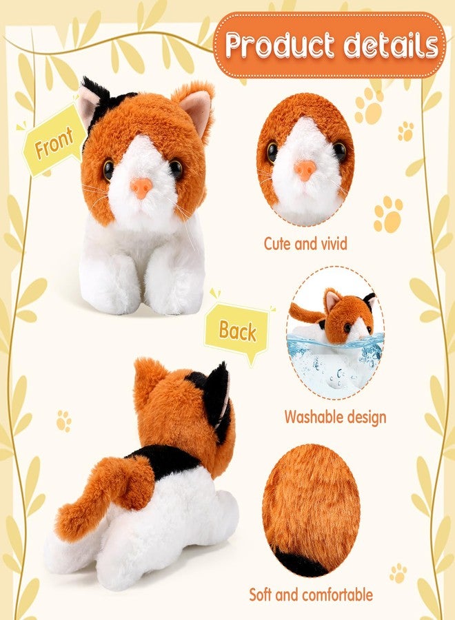 Harrycle 3 Pcs 9 Inch Cat Stuffed Animal Plush Gift Cute Kitten Plush Toys Small Cat Stuffed Animal Sleeping Gifts for Boys Girls Pet Party Favors(Cute Style) - Image 3